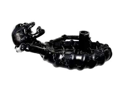 Skull Design Ashtray 01 3D model