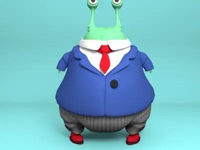 Cartoon Chupa Low-poly 3D model