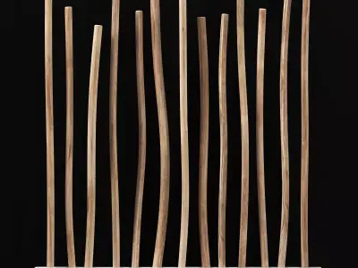 Planter fundament concrete thick branch 3D model