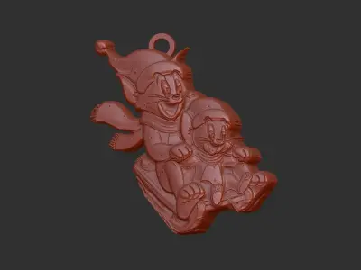 tom and jerry christmas decor  3D print model