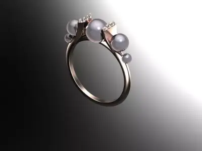 Pearl Ring  - P400 Free 3D print model
