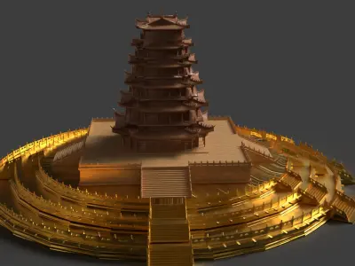 Chinese ancient house   3D model order
