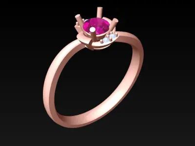 Diamond Ring - Womens Rings - N719821 3D print model