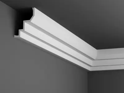 Cornice Moulding Low-poly 3D model 4