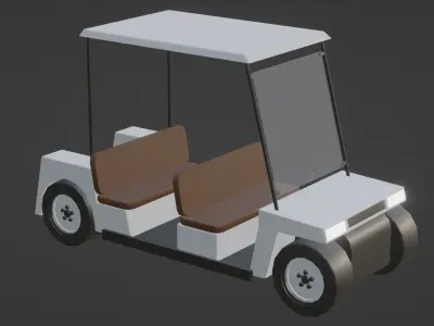 Golf Cart Low-poly 3D model