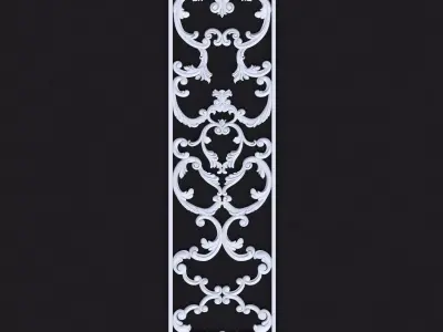 Central decor ornament for furniture 3D model 604