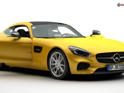 Mercedes AMG GT 2015 EU and US version 3D model