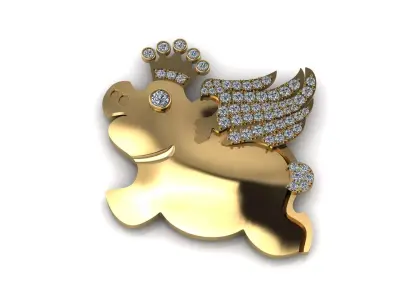 Pig Pendant  3D print model