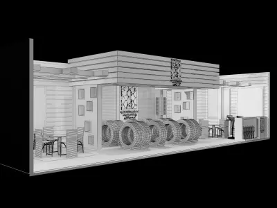Booth Exhibition Stand a457 3D model