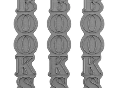 Books Neon Sign 3D model