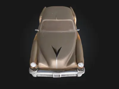Golden Classic  Vintage Luxury Car Model for Retro 3D model