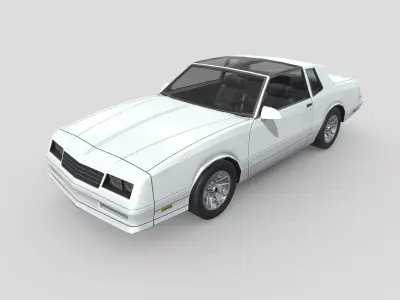 Chevrolet Monte Carlo SS 1986 Low-poly 3D model