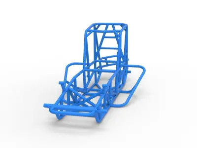 Frame for Vintage Sprint car Scale 1 to 25 3D print model