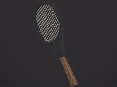 Tennis Racquet 3D Model Low-poly 3D model