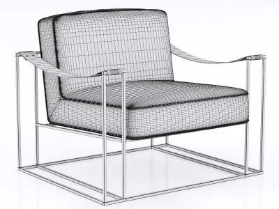 modern leather armchair 3D model purchase