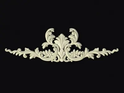 Central decor ornament for furniture 3D model 824