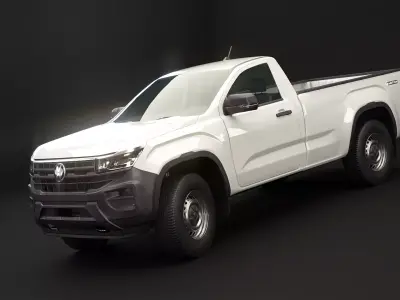 VW Amarok 2024 Base Single Cab Low-poly 3D model