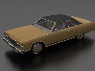 Marquis Brougham 2dr 1973 Low-poly 3D model