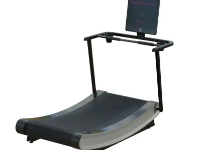 Curve Treadmill Low-poly 3D model