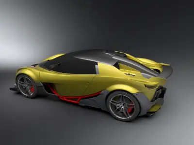 Trackday car concept 3D model