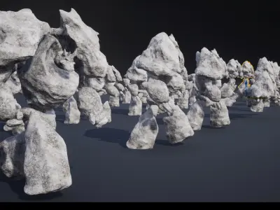 Stone golem low-poly game engine ready 3D model Low-poly 3D model