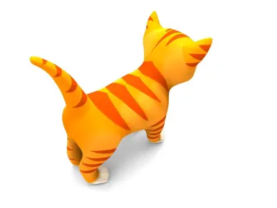 Cute Cat Model Low-poly 3D model
