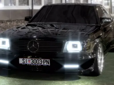 Mercedes 126 SEC AMG WIDEBODY 3D model