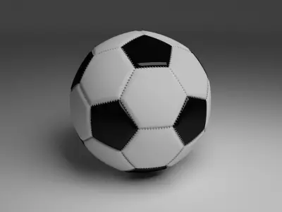 High Quality Football Low-poly 3D model