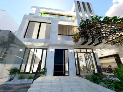 Contemporary Villa Design A43 DWG SketchUp 3D model