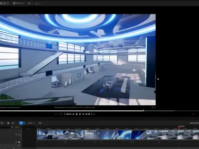 Modern Convention Center Interior UNREAL ENGINE Low-poly 3D model