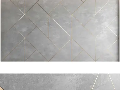 Decorative wall panel set 48 3D model