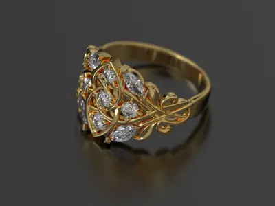 Inda Melia ring 3D print model