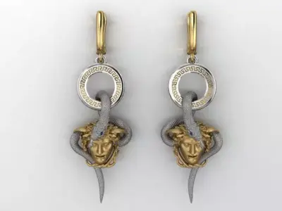 Snake Earrings 3D print model
