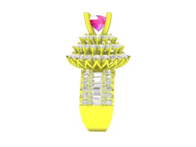 A7702 Luxury HongKong Diamond Women Fashion Ring 3D Print 3D print model