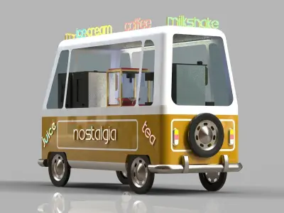 Mobile Sales Van 3D model