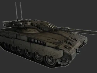 Merkava 1 Low-poly 3D model