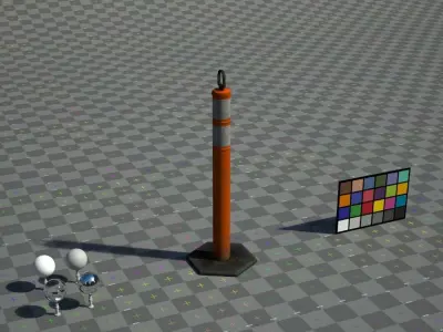 Low Poly Barrier - Style 1 Low-poly 3D model