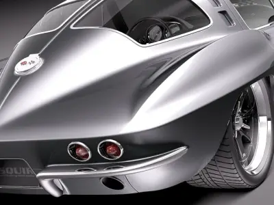 Chevrolet Corvette C2 pro touring 3D model