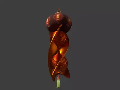 Chinese red lantern  3D model get