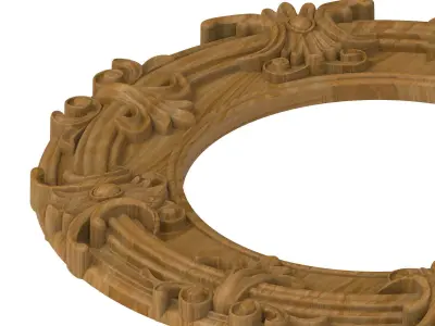 Carved picture frame STL 3D model 68