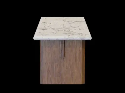 Table marble v-01 Low-poly 3D model