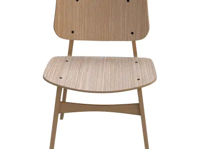 Modern Design Wood Chair High Poly 3D model