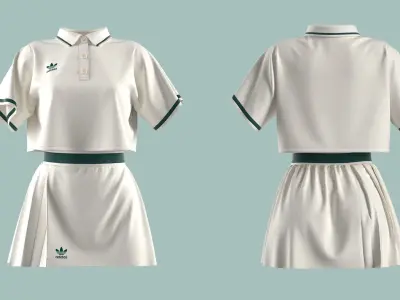 Tennis Outfit Marvelous Designer 3D model