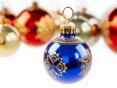 Christmas Ball Baubles kitbash v1 with 18 mesh 3 skin and 5 col 3D model