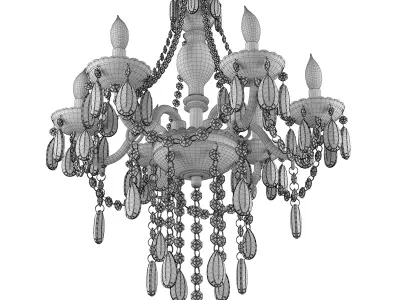 Bohemian Crystal Chandelier Lighting 3D model