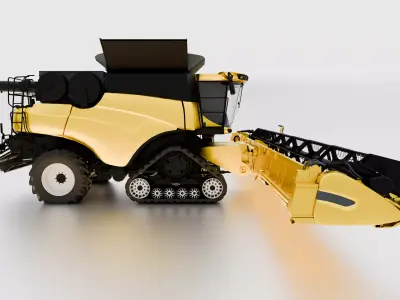 High-Detail Combine Harvester CR1090 Premium  Low-poly 3D model