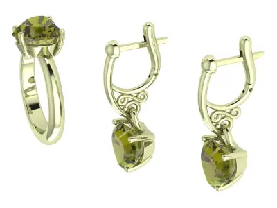 Ring boutique Heart set 3D print model