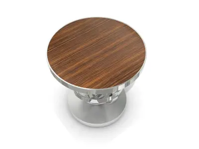  3D Chrome Modern Coffee Table 3D model