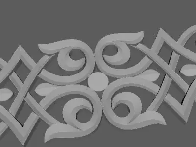 Central decor ornament for furniture 3D model 253