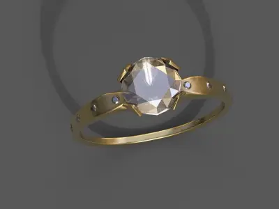 High-Quality 3D Ring Model Low-poly 3D model